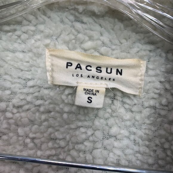 Pacsun Sherpa-Lined Denim Jacket With Button Closure Size S - Picture 3 of 7